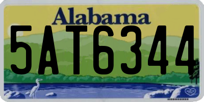AL license plate 5AT6344