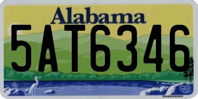 AL license plate 5AT6346