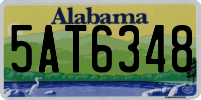 AL license plate 5AT6348
