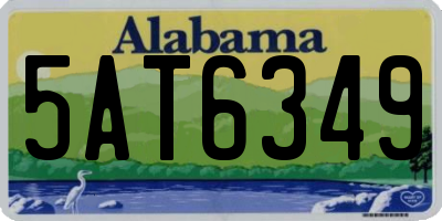 AL license plate 5AT6349