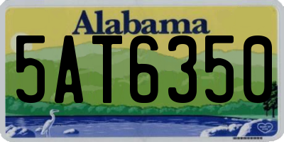 AL license plate 5AT6350
