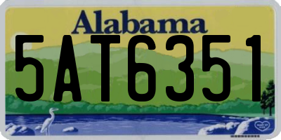 AL license plate 5AT6351