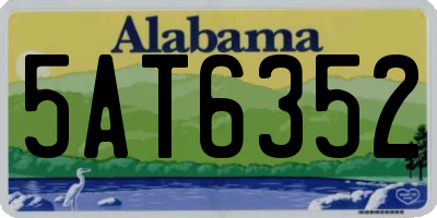 AL license plate 5AT6352