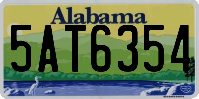 AL license plate 5AT6354