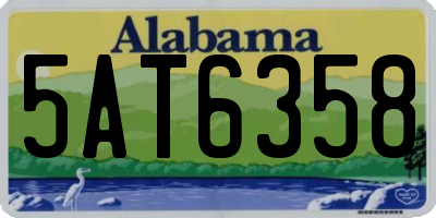 AL license plate 5AT6358