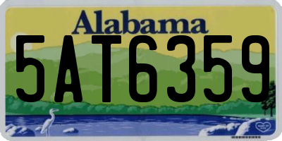 AL license plate 5AT6359