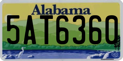 AL license plate 5AT6360
