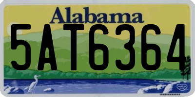 AL license plate 5AT6364