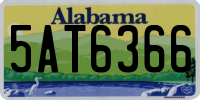 AL license plate 5AT6366