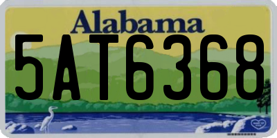AL license plate 5AT6368