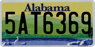 AL license plate 5AT6369