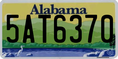 AL license plate 5AT6370