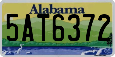 AL license plate 5AT6372