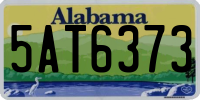 AL license plate 5AT6373