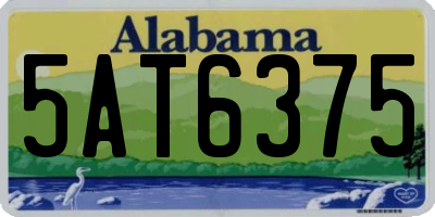 AL license plate 5AT6375