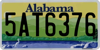 AL license plate 5AT6376