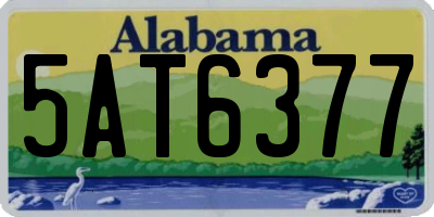 AL license plate 5AT6377