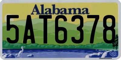 AL license plate 5AT6378
