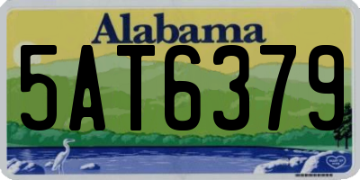 AL license plate 5AT6379
