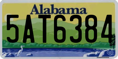 AL license plate 5AT6384