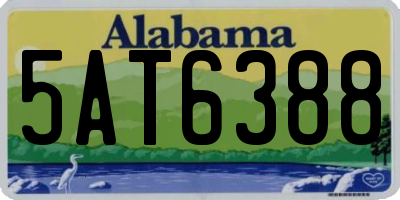 AL license plate 5AT6388