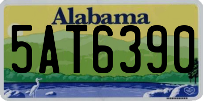 AL license plate 5AT6390