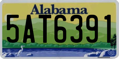AL license plate 5AT6391