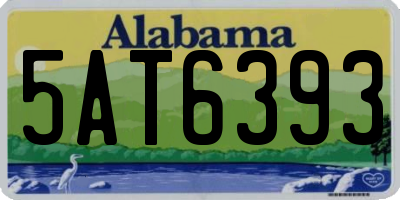 AL license plate 5AT6393