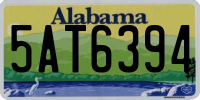 AL license plate 5AT6394