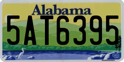 AL license plate 5AT6395