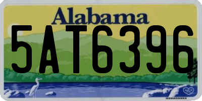 AL license plate 5AT6396