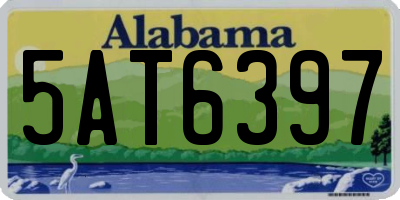 AL license plate 5AT6397