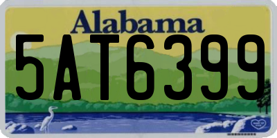 AL license plate 5AT6399