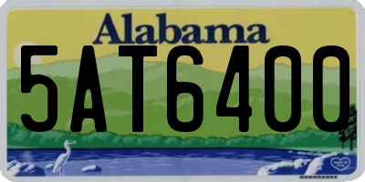 AL license plate 5AT6400