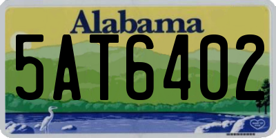 AL license plate 5AT6402