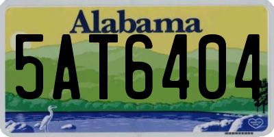 AL license plate 5AT6404