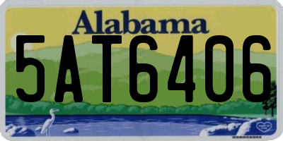 AL license plate 5AT6406
