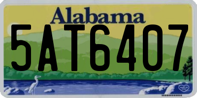AL license plate 5AT6407
