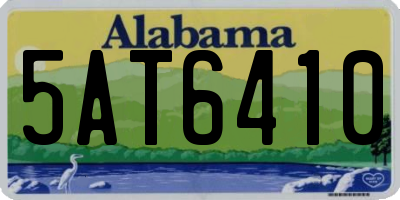 AL license plate 5AT6410