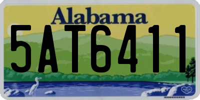AL license plate 5AT6411