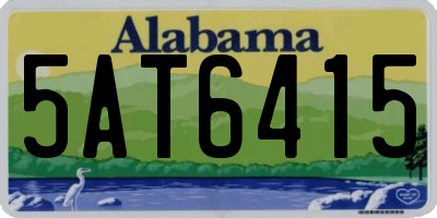 AL license plate 5AT6415