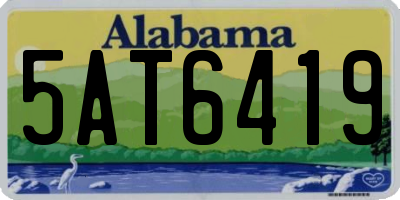 AL license plate 5AT6419