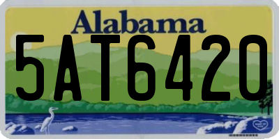 AL license plate 5AT6420