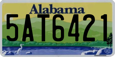 AL license plate 5AT6421