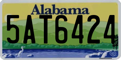 AL license plate 5AT6424