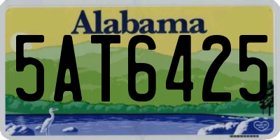 AL license plate 5AT6425