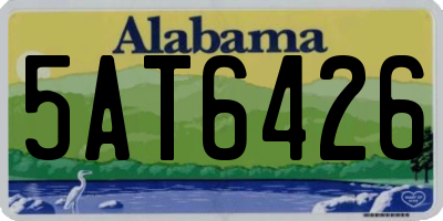 AL license plate 5AT6426