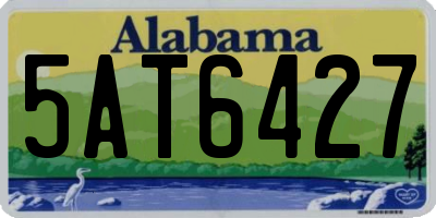 AL license plate 5AT6427