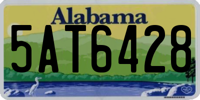 AL license plate 5AT6428