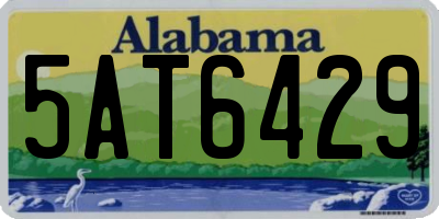 AL license plate 5AT6429